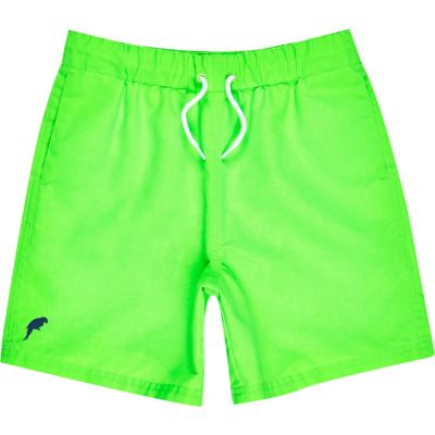 Boys neon green swim shorts